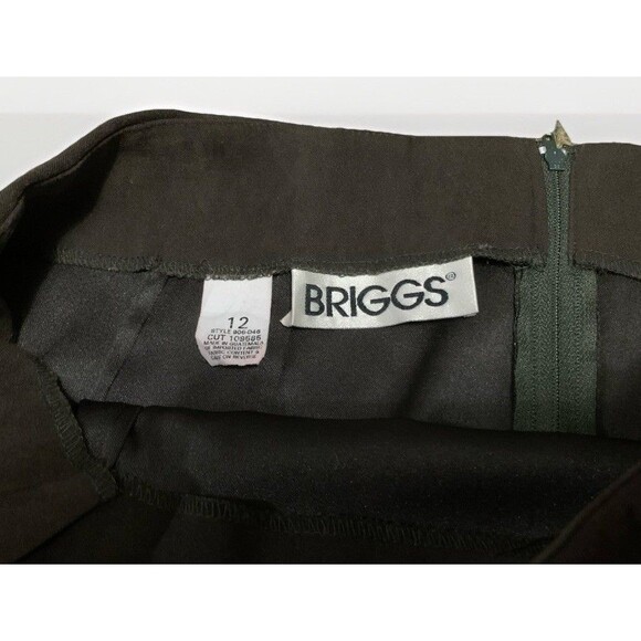 Briggs Green Suede Skirt Size 12 Elegant 90s Old Money Fall/Winter Staple - Picture 2 of 4